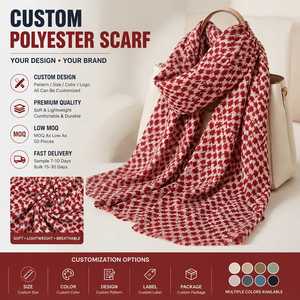 Custom Printed Polyester Scarf Fashion Lightweight Soft Wrap Scarf OEM Design Wholesale Manufacturer - Product Image 1