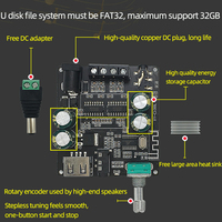 100W 5.0 carte d'amplificateur de puissance numérique pour haut-parleur AUX 2.0 CH stéréo musique à domicile Module sans fil Audio amplificateur audio