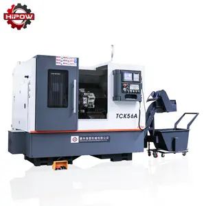 אוטומטי סין כפול ציר cnc מחרטה אנכי tck50a עם מיטה slant cnc מחרטה מתכת