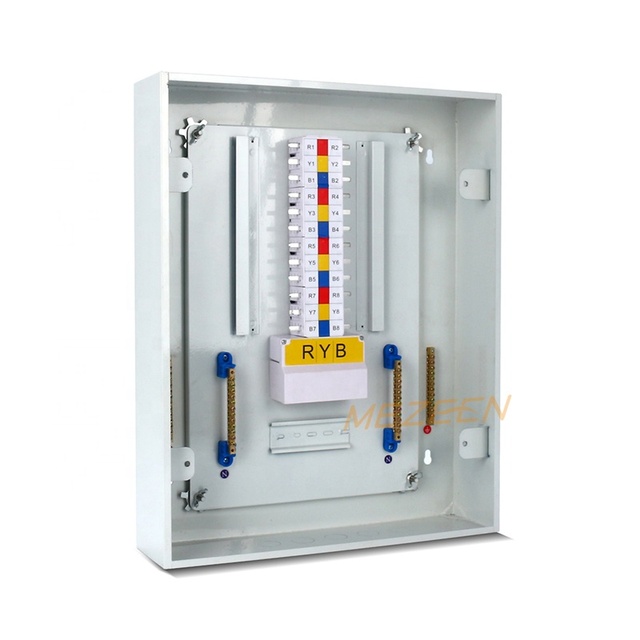 Electrical Single Phase Three Phase Main Breaker Electricity Panel Box Cold-rolled Steel Distribution Box 12 Module