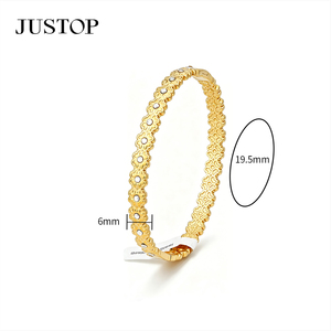 Bracelets OEM/OEM personnalisés, étanches, en acier inoxydable, plaqués or, bijoux fantaisie hypoallergéniques, fournitures en acier inoxydable doré. - Product Image 5