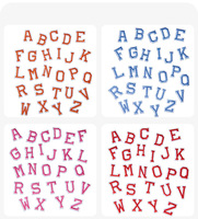 Nouvelles lettres miniatures à coudre de 2 cm de hauteur, lettres brodées, petits patchs de lettres