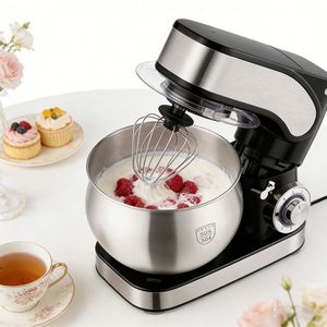 Robot pâtissier électrique domestique 5L en acier inoxydable, batteur mélangeur vertical à tête inclinable pour pétrir la pâte - Product Image 1