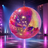 Ballon miroir en PVC coloré à vente chaude 100 cm Boules miroir brillantes Sphère miroir gonflable pour décoration
