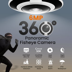OEM ODM 6MP/12MP heatmap 360 tầm nhìn toàn cảnh Fish Eye <span class=keywords><strong>Camera</strong></span> IR tầm nhìn ban đêm an ninh CCTV PoE <span class=keywords><strong>ip</strong></span> <span class=keywords><strong>camera</strong></span> đám mây IP66 không thấm nước - Product Image 2