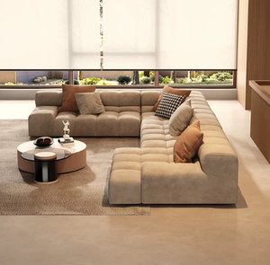 Sofá Moderno de Tela de Primera Calidad en Forma de <span class=keywords><strong>L</strong></span> para Sala de Estar, Juego de Sofás Seccionales de Esquina de Lujo, Muebles para Sala, Sofás Modernos - Product Image 2