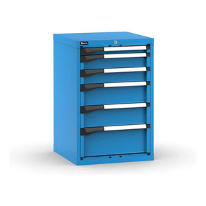 Cajonera de encimera de 6 cajones azul Fami Master con extensión ajustable 561x573x850mm - Product Image 1