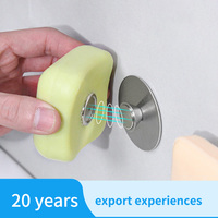 Support mural magnétique en acier inoxydable pour savon, étagère métallique robuste et antirouille avec drainage pour salle de bain et douche