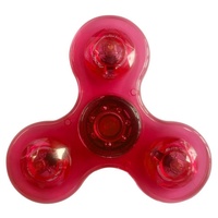 Offre Spéciale lumière LED transparente Fidget Spinner cristal lumière lumineuse décompression jouet pour enfants décorations de fête néon