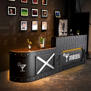 Caja Registradora de Estilo Industrial Retro, Barra de Hierro para Tienda, <span class=keywords><strong>Bar</strong></span> o Restaurante, Mostrador Industrial Vintage para Loft - Product Image 3