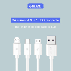Câbles de données <span class=keywords><strong>USB</strong></span> <span class=keywords><strong>mini</strong></span> portables 3 en 1, chargeur multi-téléphones, câble de charge super rapide 3 en 1 - Product Image 2
