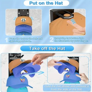 <span class=keywords><strong>CB01</strong></span> Nuevo Soporte de Almacenamiento para Gorras de Béisbol con Adhesivo Fuerte, Colgador de Pared para Sombreros, Gancho para Gorras, Estante de Exhibición Multicapa para Almacenamiento de Sombreros - Product Image 3