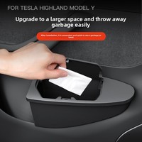 Boîte de rangement pour portière de voiture Tesla Model Y/3, conçue pour une utilisation améliorée, montée sur le siège, en ABS, étanche, avec sangle de compression et poignée