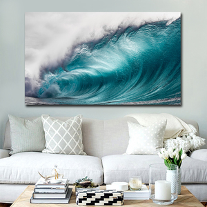 Toile de luxe <span class=keywords><strong>grande</strong></span> taille, <span class=keywords><strong>peinture</strong></span> de paysage ondulé, décoration murale - Product Image 3