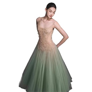 Di fascia alta bellissimo <span class=keywords><strong>abito</strong></span> moderno di nicchia del Vietnam <span class=keywords><strong>abito</strong></span> da fata da donna con lacci e Design sfumato verde menta <span class=keywords><strong>in</strong></span> Mesh - Product Image 5