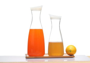 Bouteille <span class=keywords><strong>d</strong></span>'<span class=keywords><strong>eau</strong></span> à jus en plastique 1L <span class=keywords><strong>Carafe</strong></span> transparente sans BPA avec couvercle <span class=keywords><strong>Carafe</strong></span> à boisson en plastique - Product Image 2