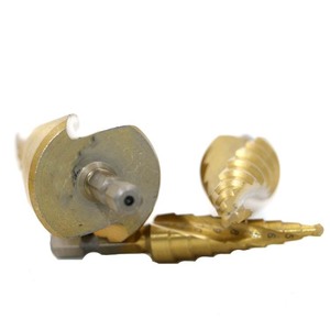 Spiral groove Step <b>Bit</b> Set 4-32/4-20/4-12mm <b>Titanium</b> Plated Hexagon Shank Reamer - Product Image 3