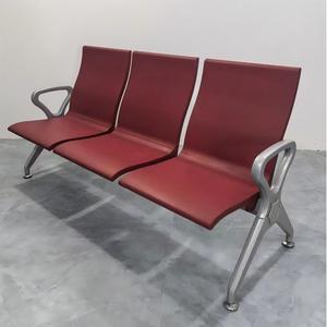 Nouvelle chaise d'attente hospitalière à trois places en polyuréthane (PU) avec structure métallique, chaise d'infusion, siège public pour salle d'attente, chaise d'aéroport - Product Image 1