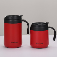 Tasse à café sous vide avec poignée, gobelet Double paroi en acier inoxydable pour Sublimation, 120z 16OZ, vente en gros, 2021, livraison gratuite