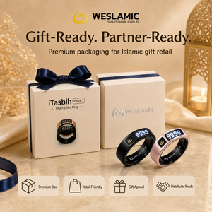 Penghitung Tasbih Digital WESLAMIC Zikr Ring 3.0 Cincin Tasbih Pintar Bahan Aluminium Alloy IP68 Tahan Air Sinkronisasi Aplikasi Jari Tasbeeh Digital - Product Image 3