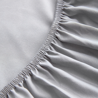 4 pièces solides en gros Textiles de maison ensemble de draps de lit draps élastiques avec taie d'oreiller