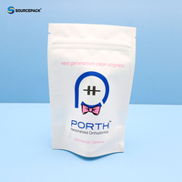 Sachet d'emballage pour aligneurs orthodontiques avec logo personnalisé, faible MOQ, refermable, blanc mat, pochette Ziplock pour appareils dentaires