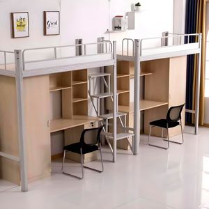 <span class=keywords><strong>Lit</strong></span> superposé moderne gain de place avec bureau intégré et armoire de rangement complète <span class=keywords><strong>pour</strong></span> studios, dortoirs <span class=keywords><strong>étudiant</strong></span>s, entrepôts et villas - Product Image 4