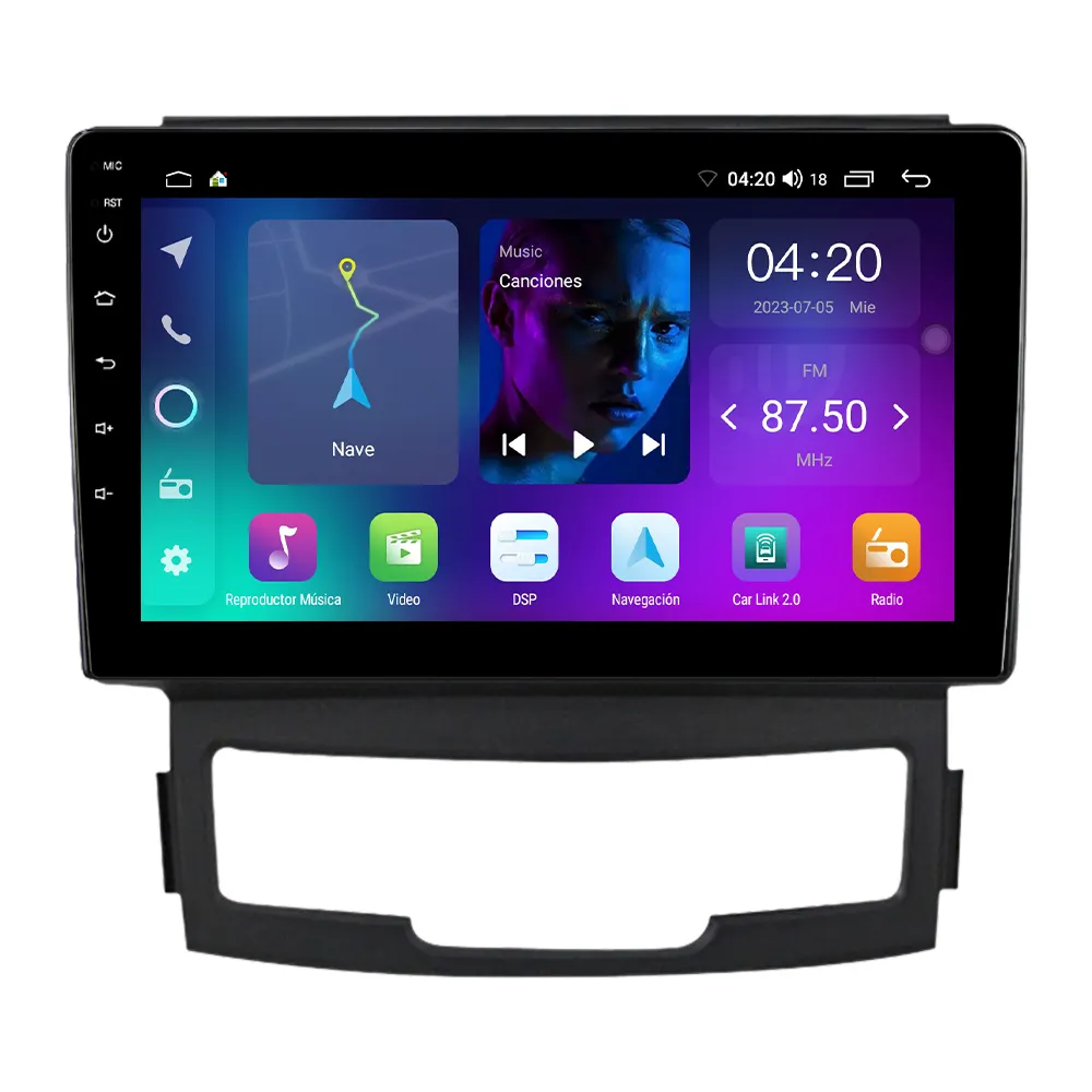 NaviFly NF newest AndroidQLED touch screen 4g lte wifi 1280*720For Ssangyong Korando 2010-2013support BT5.0 chip Android auto