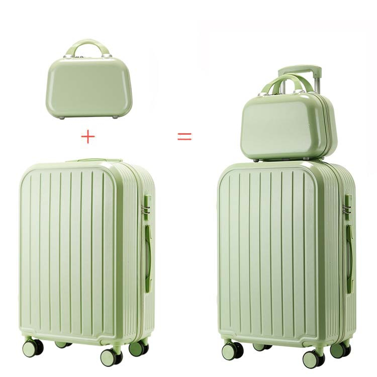 22-Inch PC Hard Shell Carry-On Luggage Set with Matching Small Bag, Lightweight Cabin Trolley Suitcase for Travel