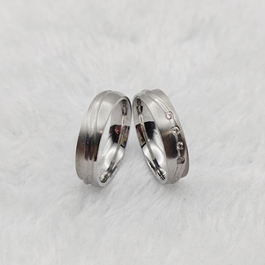 Mỹ đám cưới và cam kết LỜI HỨA nhẫn cho các cặp vợ chồng thép không gỉ không gỉ không phai phụ nữ và quý ông phù hợp - Product Image 2