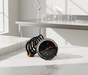 Manomètre capillaire de haute précision, manomètre à lunette pour la surveillance des chaudières et des systèmes mécaniques - Product Image 1