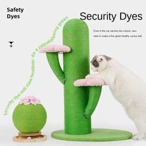Kaktüs Kedi Tırmanma Rafı Kedi Ağacı Kumaş Tırmanma Rafı Dikey Büyük Kedi Tırnaklama Direği Kedi Tırnaklama Tahtası Kedi Oyuncağı Kedi Yuvası - Product Image 3
