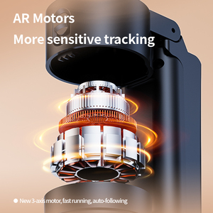 Caméra intelligente ES-B181 avec suivi du visage par IA, PTZ, minuterie, barre en alliage d'aluminium, support de téléphone portable pour voyage, TikTok, télécommande - Product Image 3