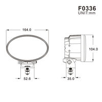 Lampe de travail LED ovale de 6,5 pouces avec support pour John Deere AH212523 RE18121 Lampe de travail LED pour tracteur