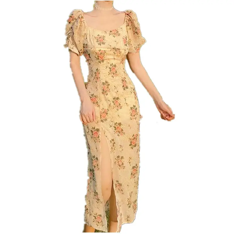 wholesale dress girls' dresses summer wear floraldress allure women loungewear cocktail dress 2021dresses satindress
