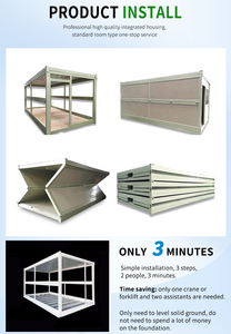 Có thể gập lại container nhà Sentry Hộp bảo vệ nhà văn phòng xây dựng kết cấu thép khách sạn hiện đại gấp container ký túc xá - Product Image 4