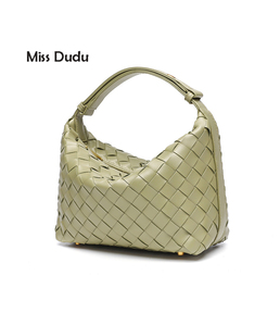 Sac fourre-tout de plage de luxe en cuir PU tissé et tricoté, fait main, personnalisé, avec logo imprimé, mini, vente en gros - Product Image 2