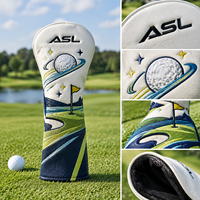 Sac de voyage portable ASL GOLF en PU imperméable, léger et durable, avec broderie complète, personnalisable, motif imprimé intégral