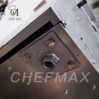Chefmax OEM ODM Plaque de cuisson commerciale personnalisée ETL USA, cuisinière à gaz industrielle 4 brûleurs avec four