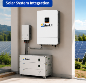 แบตเตอรี่ลิเธียมไอออน SUNKIT 5kwh 48-51.2v 100ah คุณภาพสูง ทนทานต่ออุณหภูมิสูง แบบติดตั้งบนแร็ค ขายส่งจากโรงงาน - Product Image 4