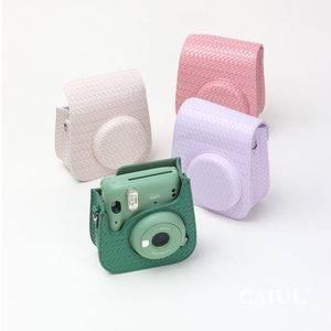 Nouvel arrivage de sac de protection Caiul à bandoulière en cuir PU avec motif de grain <span class=keywords><strong>Fujifilm</strong></span> Instax Mini 11 sac d'assistant photo sacs à main - Product Image 4