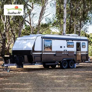 Travel Camping RV caravan house Off-Grid King Bed Luxury Caravan off road camper 4 Berth Travel Trailers offroad trailer