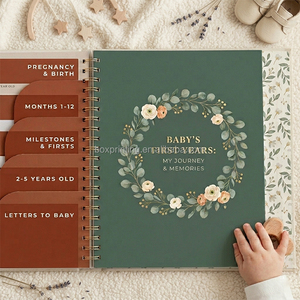 Livre de souvenirs personnalisé pour bébé, album photo de la première année, cadeau pour nouvelle maman avec boîte à pochettes - Product Image 3
