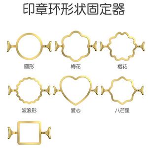 Moule à sceau de cire en forme de cœur et de fleur avec cadre doré pour la décoration - Product Image 5