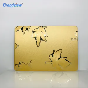 Pattern printing 1mm plastic mirror sheet for wedding invitation