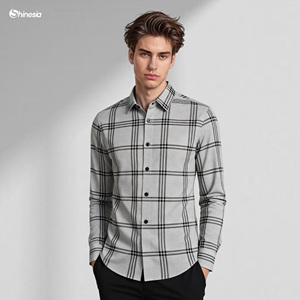 Chemises pour hommes élégantes, anti-rides, écologiques, à carreaux, tailles XS-5XL, avec logo personnalisé, en flanelle. - Product Image 1