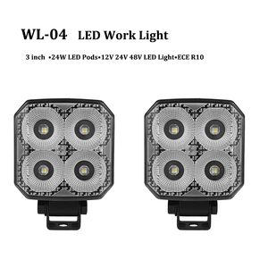 Projecteur de travail LED carré 3 pouces 24W 9-50V Compact IP68 ECE R10 EMC 70 °   Projecteur <span class=keywords><strong>pour</strong></span> tracteur, chariot élévateur, UTV, <span class=keywords><strong>accessoires</strong></span> de <span class=keywords><strong>voiture</strong></span> - Product Image 1