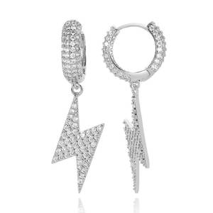 Pendientes de Aro Circulares con Circonitas Micro Pavimentadas, Estilo Hip Hop, Modernos y Únicos, Unisex, Joyería Europea y Americana Más Vendida - Product Image 6