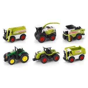 QS - Carro de brincar para crianças, modelo de caminhão de fazenda de metal, modelo de carro de simulação para crianças, carro de brinquedo de liga fundida, novidade em veículo de tração fundido
