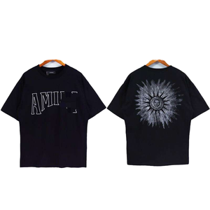 เสื้อยืดถักนิตติ้งผ้าฝ้าย 100% ยูนิเซ็กซ์ ขายดี คุณภาพสูง ทรงโอเวอร์ไซส์ แขนสั้น สตรีทแวร์ พิมพ์ลายตัวอักษรดิจิทัลตามสั่ง - Product Image 1